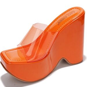Cape Robbin Pinkki Platform Wedges Size 7